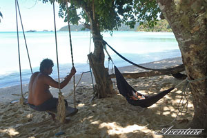 Resting under the shade