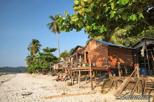 Moken village in Mergui Archipelago