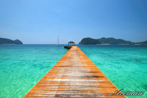 Jetty on one of 115 Island beaches